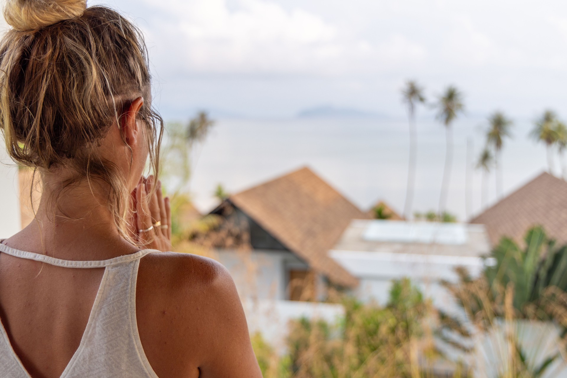 Breathe and Balance: Yoga Serenity on a Thai Balcony